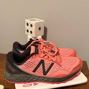 New Balance Coral and Black Athletic Shoes